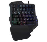 Logilink Illuminated one-handed gaming keyboard with ergonomic palm rest and gre