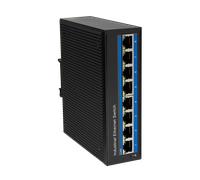 LogiLink Industrial Gigabit Ethernet PoE Switch, 8-Port 10/100/1000 Mb