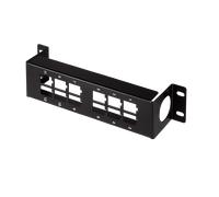 LogiLink Keystone bracket for wall or 10-inch mounting. 12 ports. blac