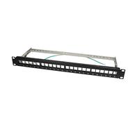 Logilink Keystone Patch Panel Shielded, 1 Height Unit Black 24-Port