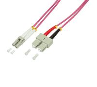 LogiLink LC/SC, 2 m InfiniBand/fibre optic cable Pink