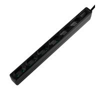 LogiLink LPS231B power extension 1.5 m 6 AC outlet(s) Indoor Black