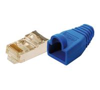 LogiLink® Modular Plug CAT5e With Strain Relief Hood Blue 100 pcs MP0014
