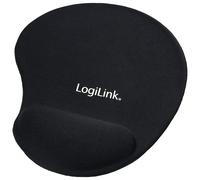 LogiLink Mousepad with Gel Wrist Rest - Black Black Single