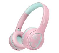 LogiLink My First Foldable Kids Headset (BT 5.4) Volume Limit Max 85dB with Microphone (Pink/Light Blue)
