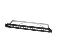 Logilink Keystone Patch Panel Shielded, 1 Height Unit Black 24-Port