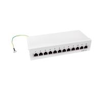 LogiLink Professional Field Patch Panels, Table/Wall/Desktop, STP (Shielded) light grey 12-Port