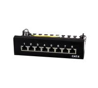 LogiLink Professional Patch Panels, Table/Wall/Desktop, STP (Shielded) black 8-Port