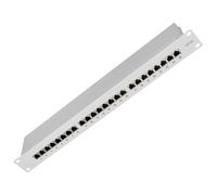LogiLink NP0060 Patch panel 24 ports 483 mm (19") CAT 6A 1 U Grey