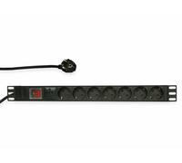 LogiLink PDU7C01 surge protector Black 7 AC outlet(s) 230 V 2 m