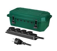 LogiLink Outdoor Power Distribution Box. w/ 4 way outlet strip. IP54.