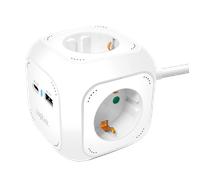 LogiLink Outlet Strip. 4 safety sockets. w/ 1x USB-A. 1x USB-C. 20W PD