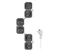 LogiLink Outlet Strip. 5 safety sockets. snake-shaped. white/black