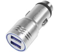 LogiLink PA0228 USB charger 10.5W 2x USB-A Silver Car Emergency hammer