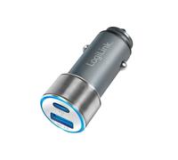 LogiLink PA0252 USB charger 36W 1x USB-A 1x USB-C Silver Car USB-PD