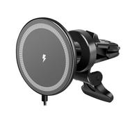 Logilink PA0333 - Magnetic Car Smartphone Holder with Wireless Fast Charging Function for Qi-Enabled Devices