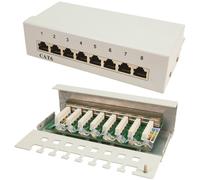 LogiLink Professional Patch Panels, Table/Wall/Desktop, STP (Shielded) light grey 8-Port
