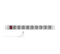 LogiLink PDU9C04 surge protector Light grey 9 AC outlet(s) 230 V 2 m