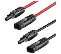 LogiLink Solar extension cable set, PVC/M to PVC/F, 6 mm, CU, black &