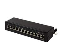 LogiLink Professional Patch Panels, Table/Wall/Desktop, STP (Shielded) black 12-Port