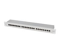 LogiLink Professional PrimeLine patch panel, 19 inch distribution panel, STP (shielded) light grey 24-Port