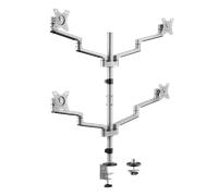 LogiLink Quad Monitor mount. 17"-32". aluminum. silver