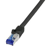 LogiLink C6A063S RJ45 Cat 6a S/FTP, 3 m, Schwarz, 1 Stück