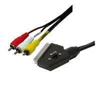 LogiLink CA1029 Cable SCART to 3 RCA Plugs Black