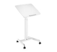 LogiLink EO0035 - Sit/Stand Workstation with Pneumatic Foot Pedal Height Adjustment - White