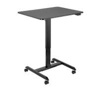 LogiLink Sit-stand workstation. single-motor. w/casters. black