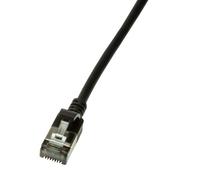 LogiLink Slim U/FTP networking cable Black 0.5 m Cat6a U/FTP (STP)