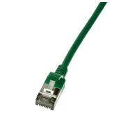 LogiLink Slim U/FTP networking cable Green 0.5 m Cat6a U/FTP (STP)