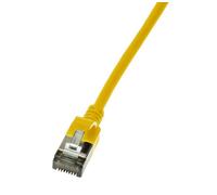 LogiLink Slim U/FTP networking cable Yellow 0.5 m Cat6a U/FTP (STP)