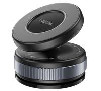LogiLink Magnetic Smartphone Holder with Twist Lock and Vacuum Suction Cup, Includes Metal Ring for Smartphones without Metal Ring/Case, 360° Rotation