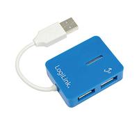 LogiLink® UA0136 USB 2.0 Hub 4-Port Smile Blue