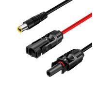 LogiLink Solar adapter cable. DC7909/M to 2x PVC/MF. CU. black/red. 1.