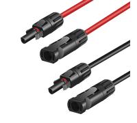 LogiLink Solar extension cable set. PVC/M to PVC/F. 6 mm. CU. black &