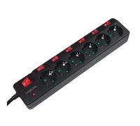 LogiLink LPS233 power extension 1.5 m 6 AC outlet(s) Indoor Black