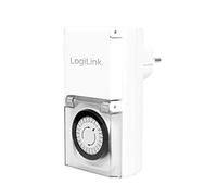 Logilink Timer - Universal, Grey, White, IP44, 24 Hour, 30 Min Min, 16A, 3680W