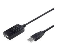 LogiLink UA0143 USB cable USB 2.0 USB-A plug to socket 10.00 m Black