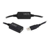 LogiLink UA0147 USB Cable USB-A plug to USB-A socket 25m Black USB 2.0