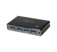 LogiLink UA0282 USB 3.0 Hub 4-Port with Overcurrent Protection Black/Aluminium
