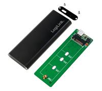 LogiLink UA0314 USB 3.1 Hard Drive Enclosure for m.2 SATA (NGFF) SSD - Black