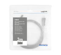 LogiLink UA0336 video cable adapter 3 m USB Type-C DisplayPort Black