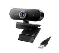 LogiLink UA0371 - Pro Full HD USB Webcam with Microphone for crisp video calls via Skype/Google Meet/FaceTime/FB Messenger/etc.
