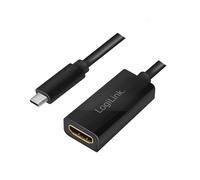 LogiLink UA0380 video cable adapter 0.15 m USB Type-C HDMI Black