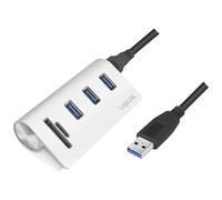 LogiLink USB 3.0 Hub, 4-port, USB-A, ultra-slim, aluminum, grey