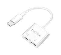 Logilink UA0433 USB-C Adapter with PD Charging Port (PowerDelivery) Max. 60 W, Use Headphones and Charge the Phone at the Same Time