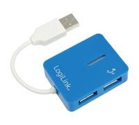 LogiLink USB 2.0 4-Port Hub 480 Mbit/s Blue