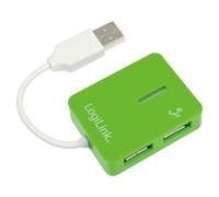 LogiLink Smile 4 Port USB 2.0 Hub - Green